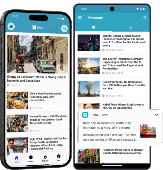 UNA Apps native iOS and Android news applications
